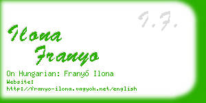 ilona franyo business card